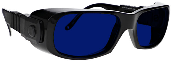 Model 300 - Cobalt Blue Welding Safety Glasses, Angle Right, Shade 4, Phillips Safety