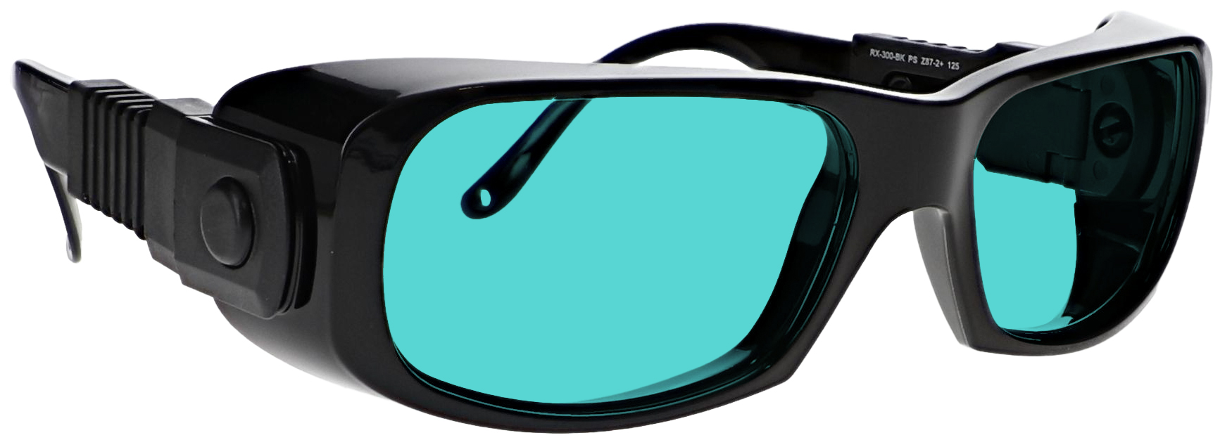 Phillips_Safety-17001-Matte_Black_with_Green-angleright-lenses_BG39+