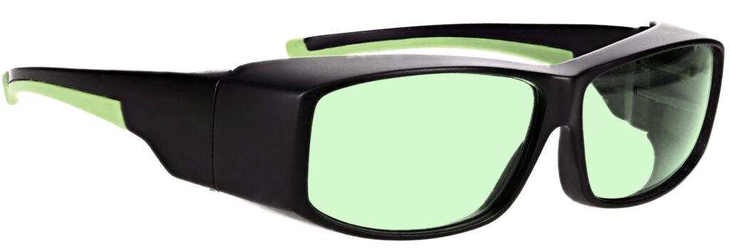 Phillips_Safety-17001-Matte_Black_with_Green-angleright-lenses_C1KG5