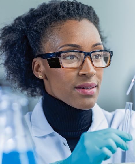 wileyXRadiationGlassesOnWoman