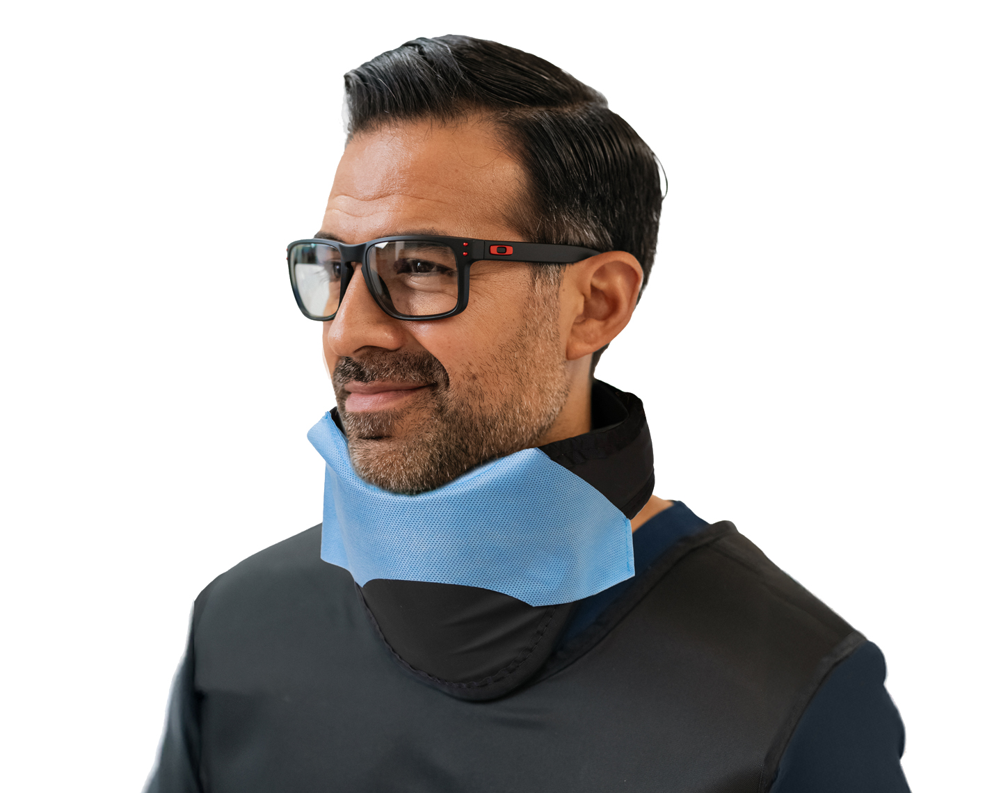 PS-Thyroid-Shield-Nylon-Blue-Angle-Left_model_whitebg