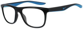 Nike-Flo-Eyeglasses-Black-Gray-Frame-Lens-Angled-Side-Left-RG-NI-DQ0866-012